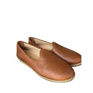 Charix Camel Leather Ballet Flat Shoes Slip-On Women's Size EU 39 US 8.5